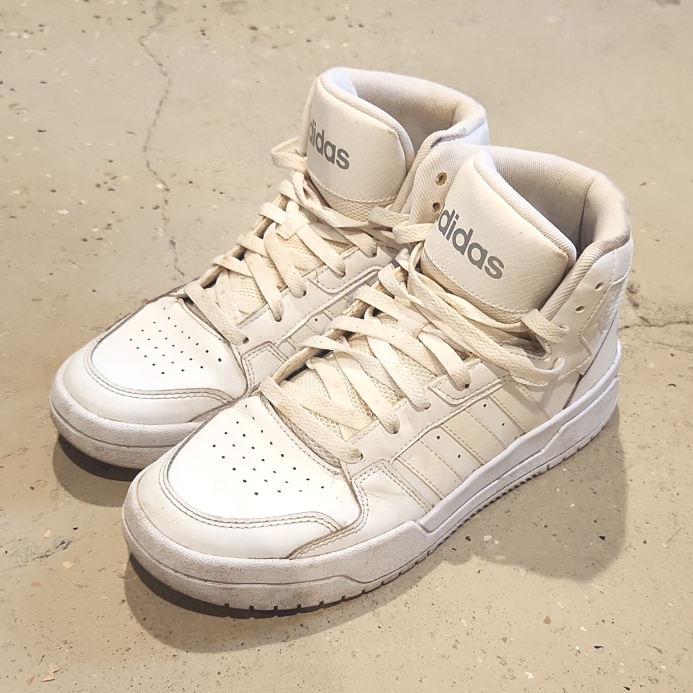 Adidas High Top White Sneakers
